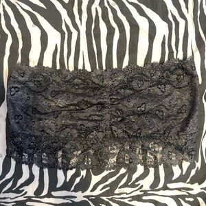 La Senza Y2K silver and black tube top 🖤